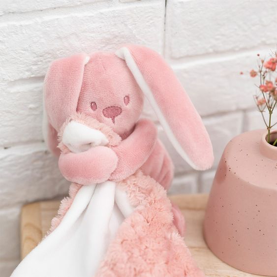 Nattou Panno di coccole XXL e mini coniglietto Lapidou - Rosa antico