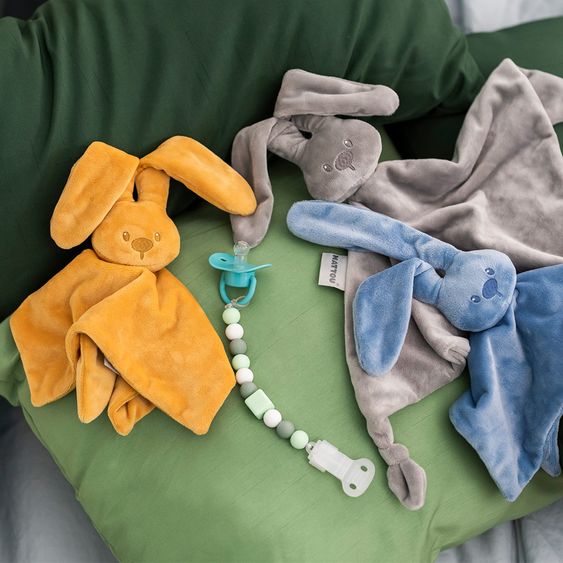 Nattou Catena a ciuccio con perline in silicone - Verde rame