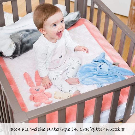 Nattou Spieldecke Hase Lapidou - Coral Light Pink