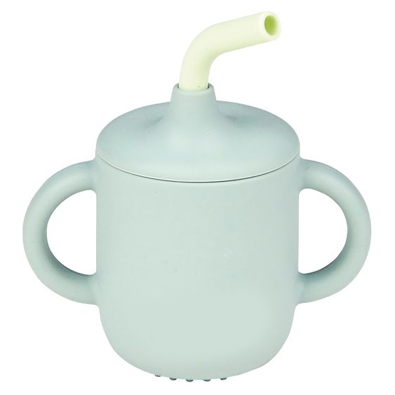 Nattou Straw cup with silicone handles - Green