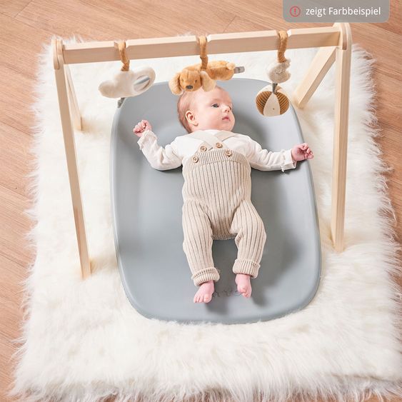 Nattou Wickel-Set mit Wickelunterlage Softy & Windeleimer Dropy - Clay