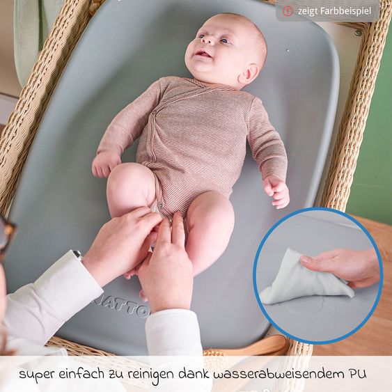 Nattou Wickel-Set mit Wickelunterlage Softy & Windeleimer Dropy - Clay