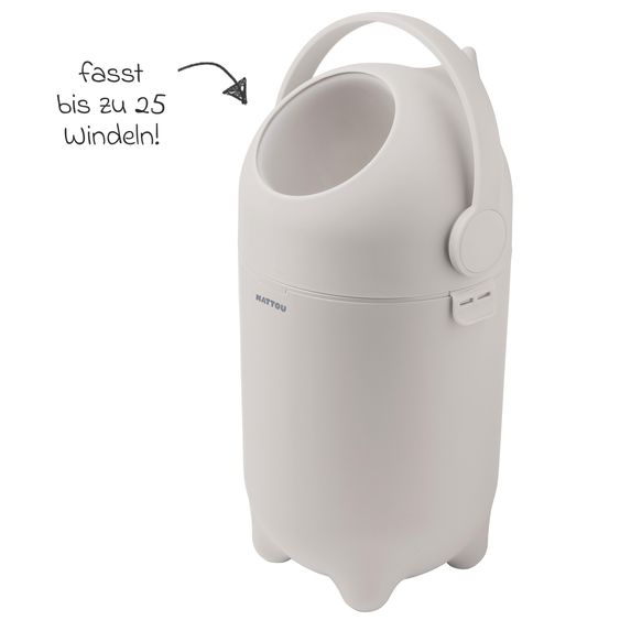 Nattou Wickel-Set mit Wickelunterlage Softy & Windeleimer Dropy - Clay