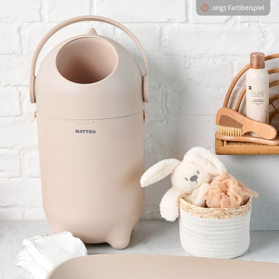 Nattou Dropy diaper pail - Taupe