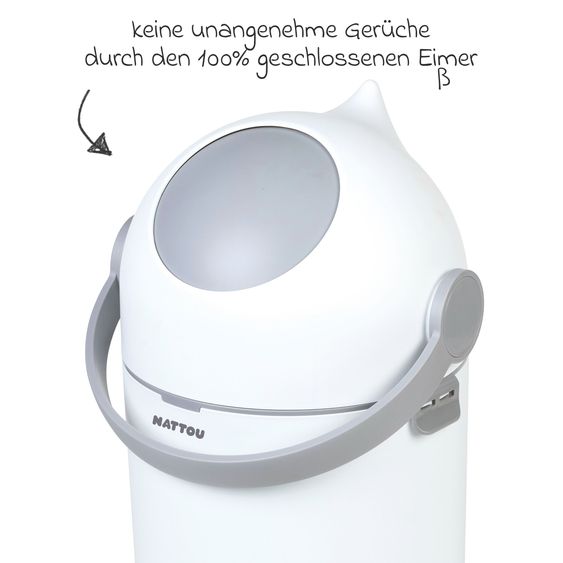 Nattou Windeleimer Dropy - Weiß Grau