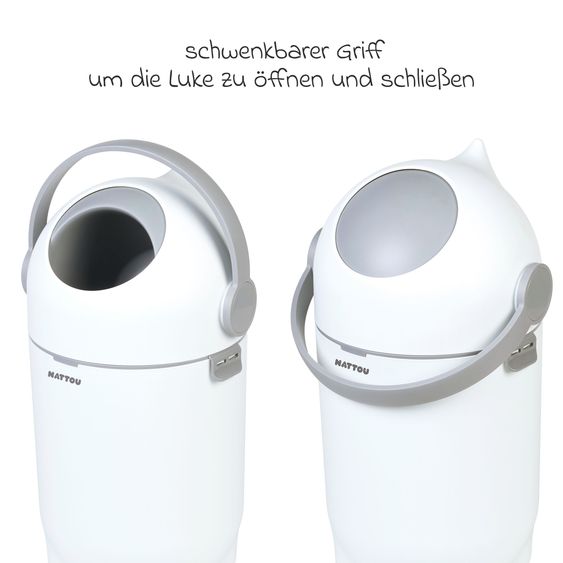 Nattou Windeleimer Dropy - Weiß Grau
