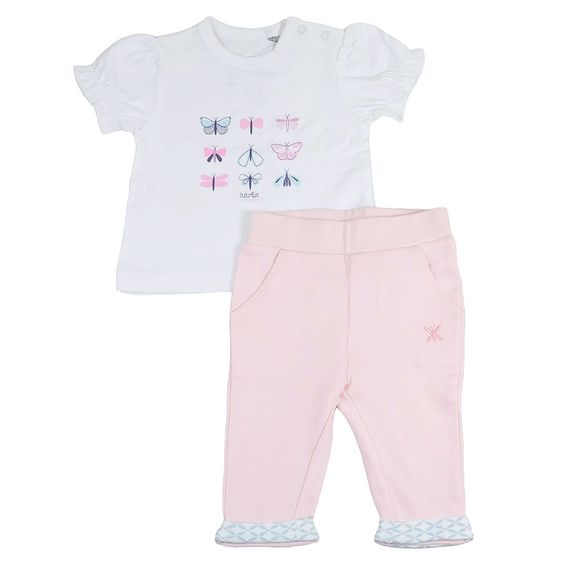 Natubini 2-tlg. Set T-Shirt + Hose Butterflies - Rosa - Gr. 62