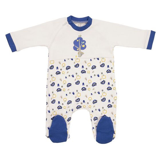 Natubini Schlafanzug Einteiler Waschbär - Blau - Gr. 74