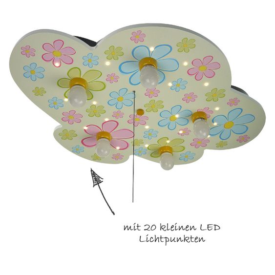 Niermann Deckenleuchte Wolke XXL - Bunte Blumen