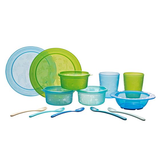 Nip 13-tlg. Esslern-Set - Blau Grün