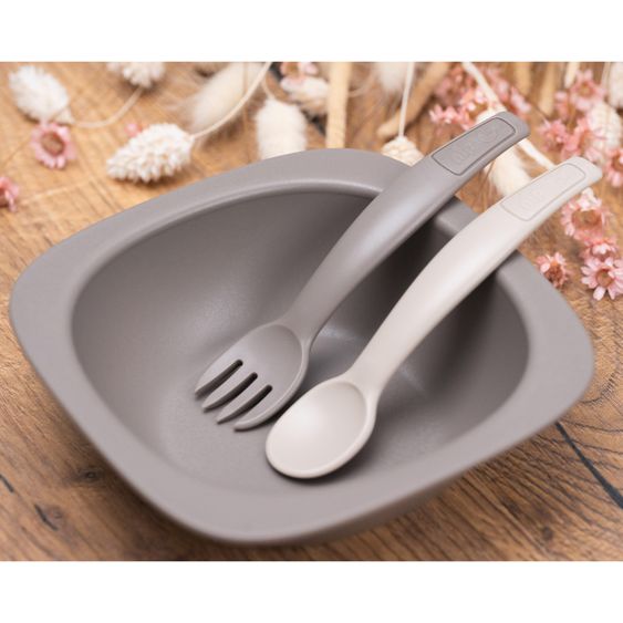 Nip Breischale 2er Pack eat green - aus nachwachsenden Rohstoffen - Grau