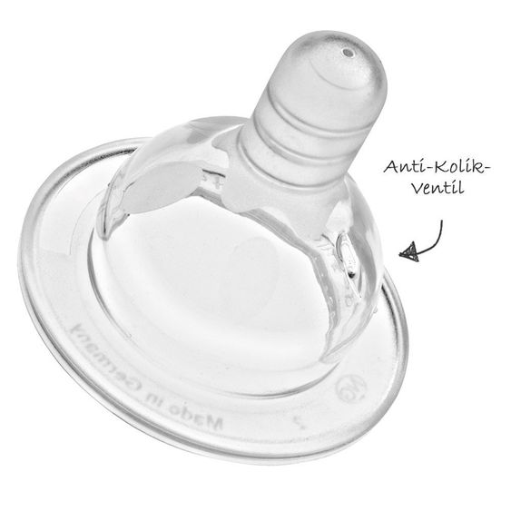 Nip Glas-Flasche 240 ml - Silikon Gr.1 M (Milch) - Reh - Apricot