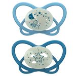 Leucht-Schnuller 2er Pack My Buterfly Night - Silikon 0-6 M - aus nachwachsenden Rohstoffen - Blau
