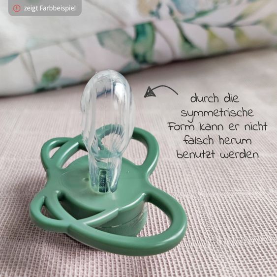 Nip Leucht-Schnuller 2er Pack My Buterfly Night - Silikon 16-32 M - aus nachwachsenden Rohstoffen - Grün