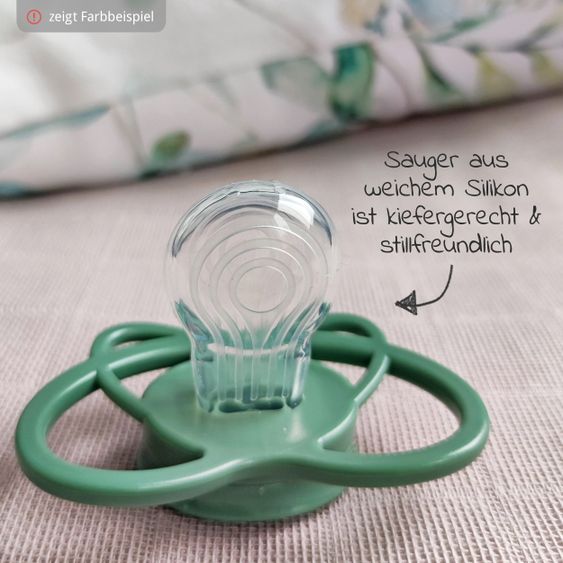 Nip Leucht-Schnuller 2er Pack My Buterfly Night - Silikon 16-32 M - aus nachwachsenden Rohstoffen - Rot