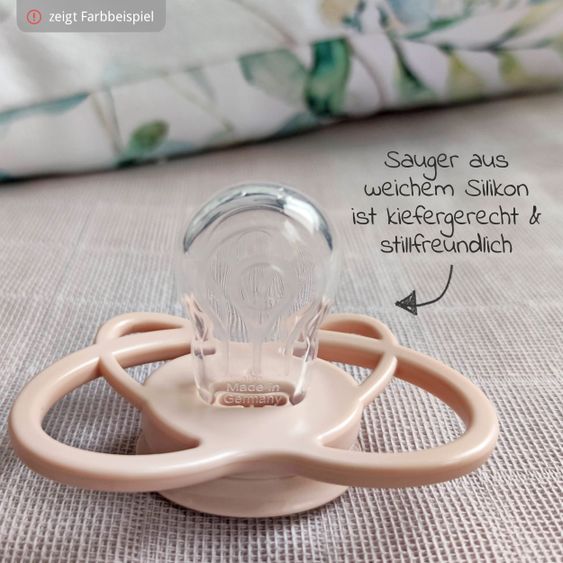 Nip Leucht-Schnuller 2er Pack My Buterfly Night - Silikon 5-18 M - aus nachwachsenden Rohstoffen - Rot