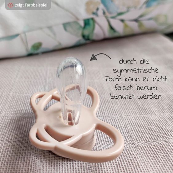 Nip Leucht-Schnuller 2er Pack My Buterfly Night - Silikon 5-18 M - aus nachwachsenden Rohstoffen - Rot