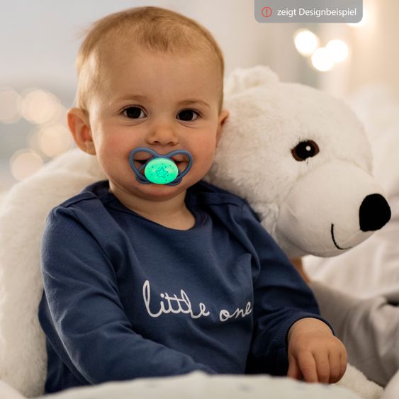Nip Leucht-Schnuller 2er Pack My Buterfly Night - Silikon 5-18 M - aus nachwachsenden Rohstoffen - Rot