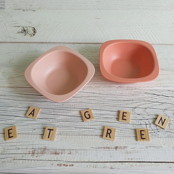 Nip Eco-brew bowl 2-pack eat green - from renewable raw materials - rose