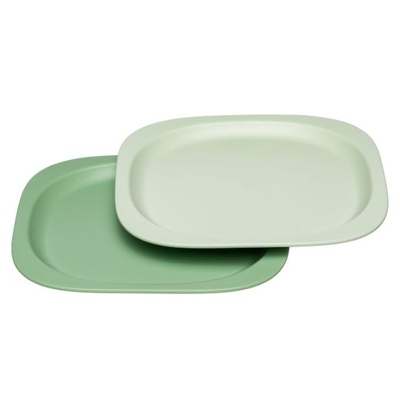 Nip Kinderteller 2er Pack eat green - aus nachwachsenden Rohstoffen - Grün