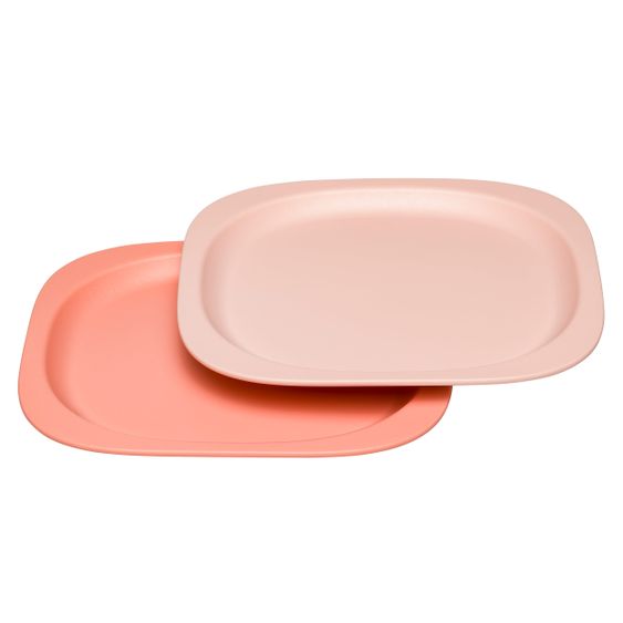 Nip Öko-Kinderteller 2er Pack eat green - aus nachwachsenden Rohstoffen - Rose