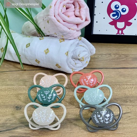 Nip Öko-Schnuller 2er Pack My Butterfly - Silikon 0-6 M - aus nachwachsenden Rohstoffen - Blau
