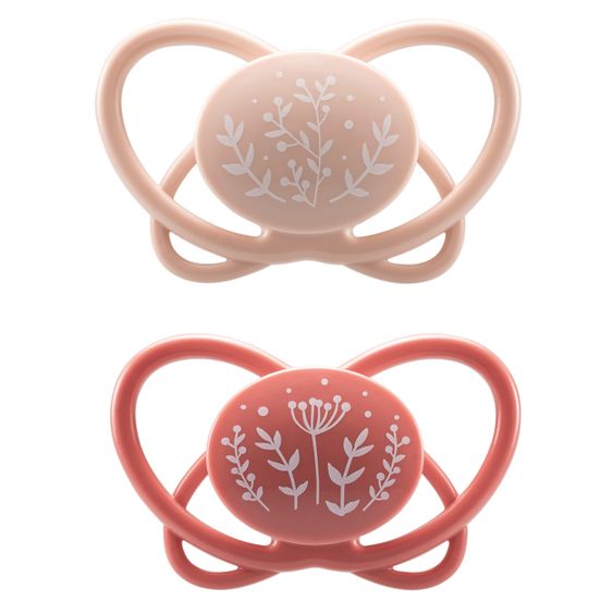 Nip Öko-Schnuller 2er Pack My Butterfly - Silikon 0-6 M - aus nachwachsenden Rohstoffen - Rot