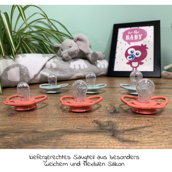 Nip Öko-Schnuller 2er Pack My Butterfly - Silikon 0-6 M - aus nachwachsenden Rohstoffen - Rot