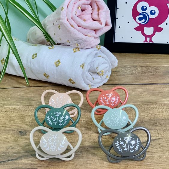 Nip Öko-Schnuller 2er Pack My Butterfly - Silikon 0-6 M - aus nachwachsenden Rohstoffen - Rot