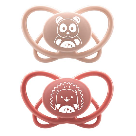 Nip Öko-Schnuller 2er Pack My Butterfly - Silikon 16-32 M - aus nachwachsenden Rohstoffen - Rot