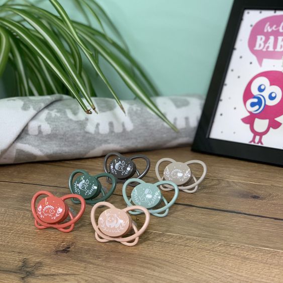 Nip Öko-Schnuller 2er Pack My Butterfly - Silikon 16-32 M - aus nachwachsenden Rohstoffen - Rot