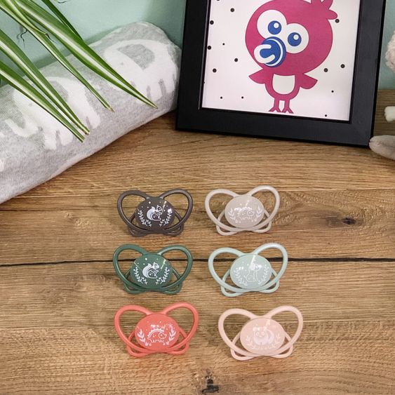Nip Öko-Schnuller 2er Pack My Butterfly - Silikon 5-18 M - aus nachwachsenden Rohstoffen - Rot