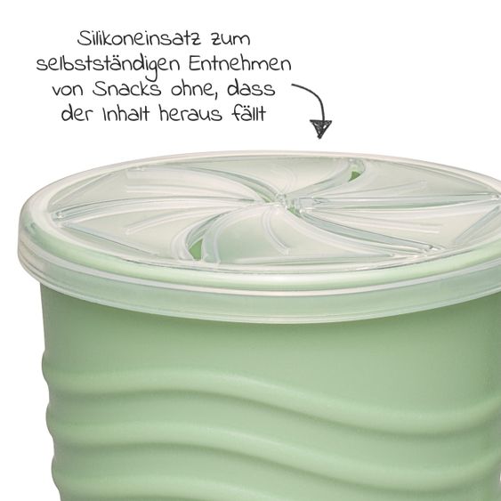 Nip Eco snack box / kids cup 2in1 eat green - made from renewable resources - Green