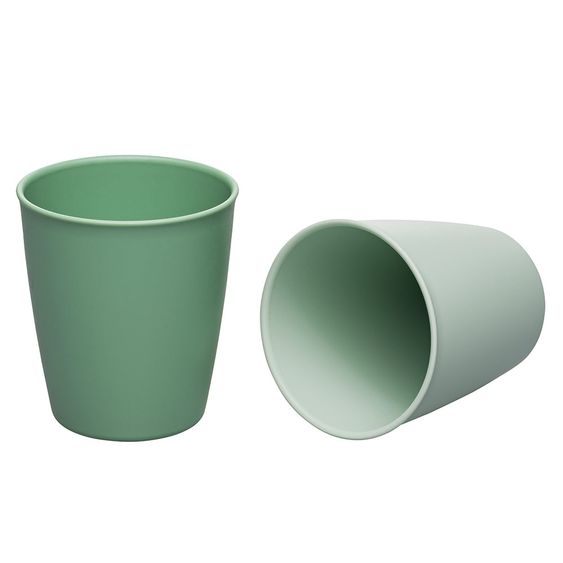 Nip Trinkbecher 2er Pack eat green - aus nachwachsenden Rohstoffen - Grün