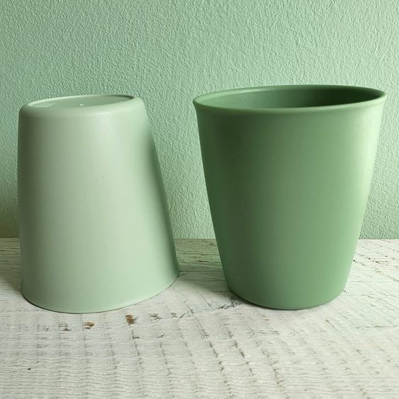 Nip Trinkbecher 2er Pack eat green - aus nachwachsenden Rohstoffen - Grün