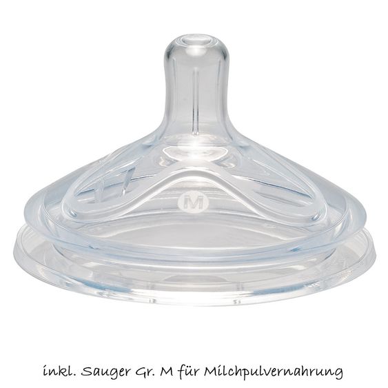 Nip PP-Flasche & Aufbewahrungsbehälter 2in1 first moments 270 ml - Silikon Gr. M - Bär