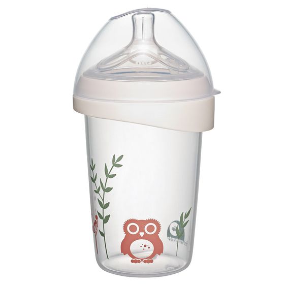 Nip PP-Flasche & Aufbewahrungsbehälter 2in1 first moments 270 ml - Silikon Gr. M - Eule