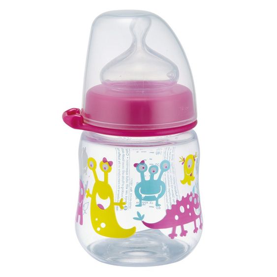 Nip PP-Flasche Monster 150 ml - Silikon Gr.1 - Rosa