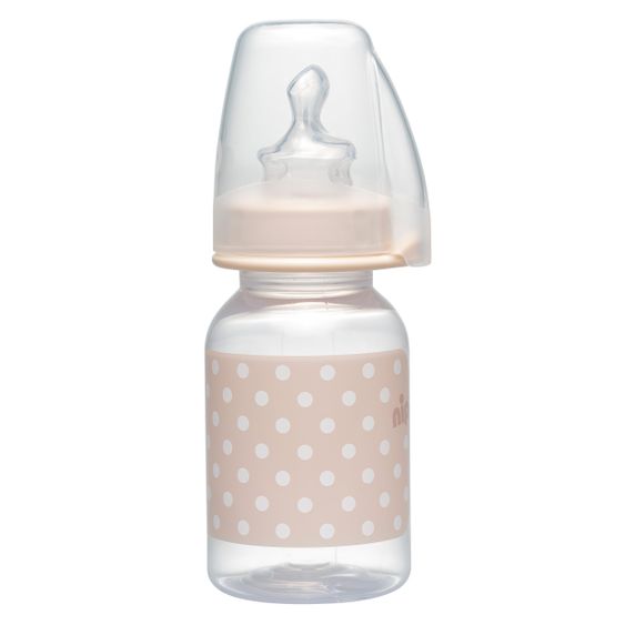 Nip PP bottle Trendy 125 ml - silicone size 1 S - dots - beige