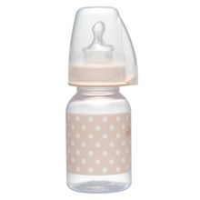 PP bottle Trendy 125 ml - silicone size 1 S - dots - beige