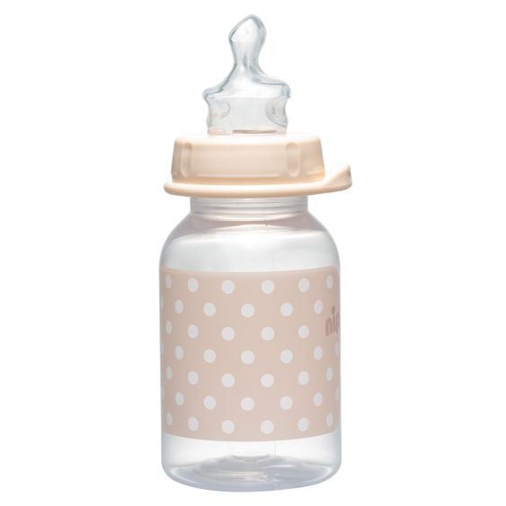 Nip PP bottle Trendy 125 ml - silicone size 1 S - dots - beige