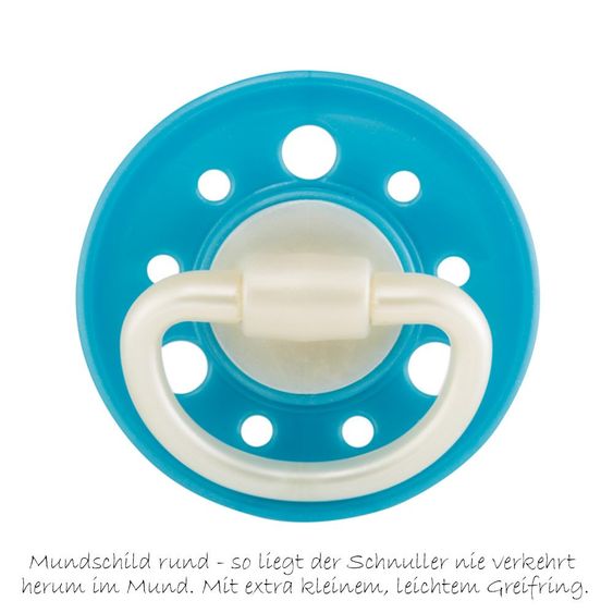 Nip Schnuller 2er Pack Cherry - Latex ab 6 M - Blau Grün