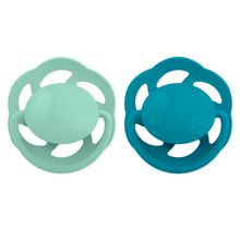 Tétine Lot De 2 Cherry - Latex - Vert / Turquoise - Taille: 0-6 M