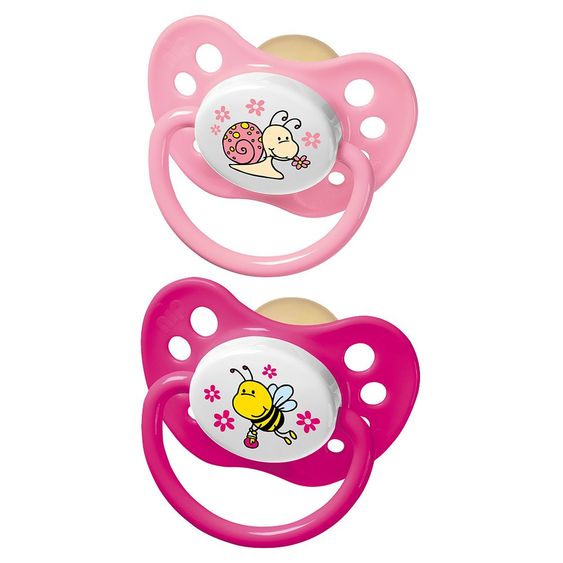 Nip Schnuller 2er Pack Family - Latex 5-18 M - Schnecke & Biene