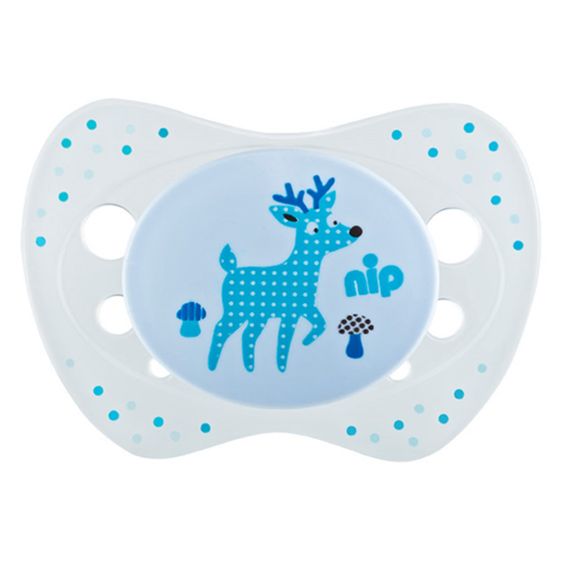 Nip Schnuller 2er Pack Life - Silikon 0-6 M - Hirsch & Windrad