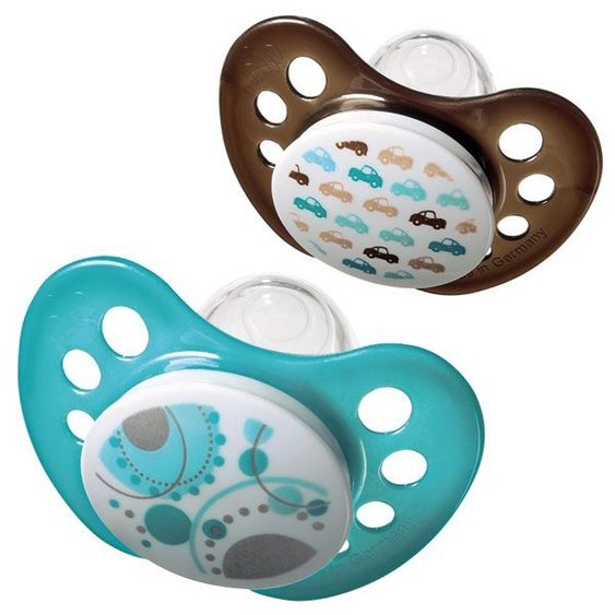 Nip Schnuller 2er Pack Trendy - Silikon 0-6 M - Autos & Kreise