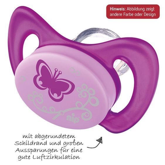 Nip Schnuller Miss Denti - Silikon 0-6 M - Fuchs - Grün