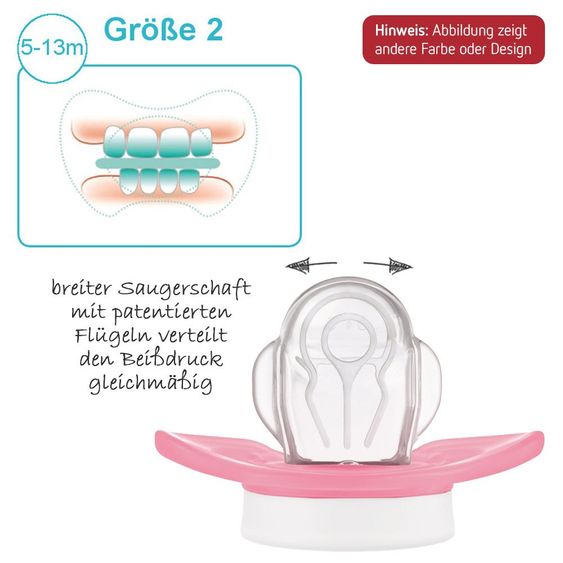 Nip Schnuller Miss Denti - Silikon 5-13 M - Fuchs - Grün