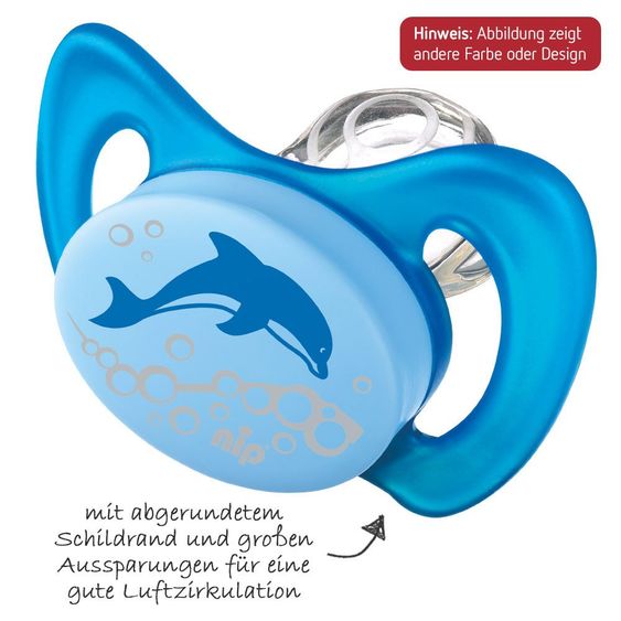 Nip Schnuller Miss Denti - Silikon 5-13 M - Fuchs - Grün