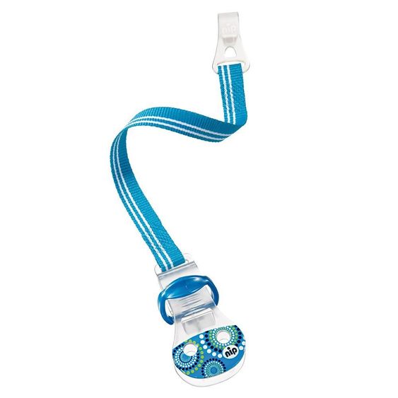 Nip Schnullerband mit Haken - Kreise Blau
